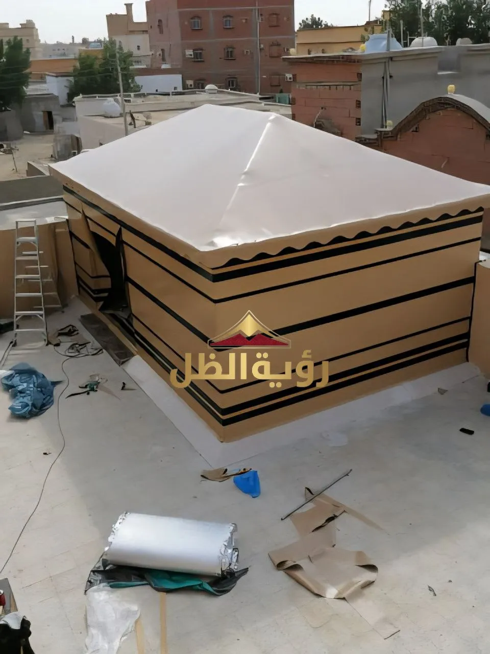 تنفيذ خيام ملكية في حي الحمدانية - تركيب احترافي